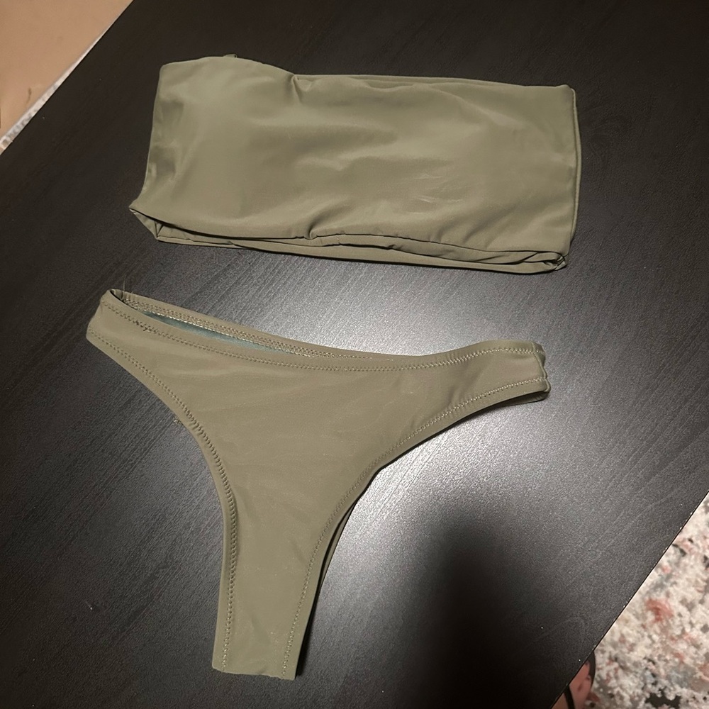 Olive Green Bikini Set